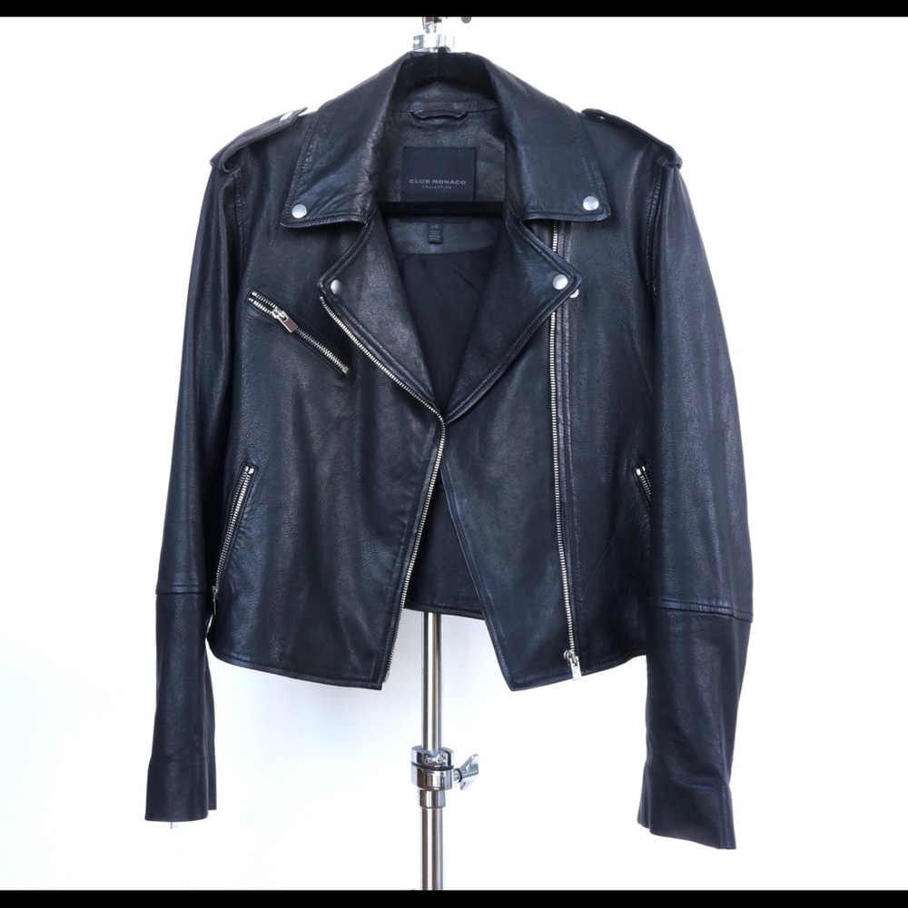 Club Monaco Gracella Leather Jacket